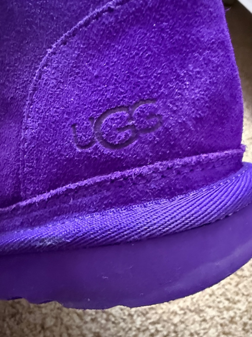 UGG Kids Purple Shearling Lace-Up Boot - Picture 10 of 10